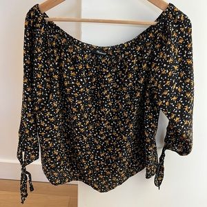 Madewell silk floral blouse